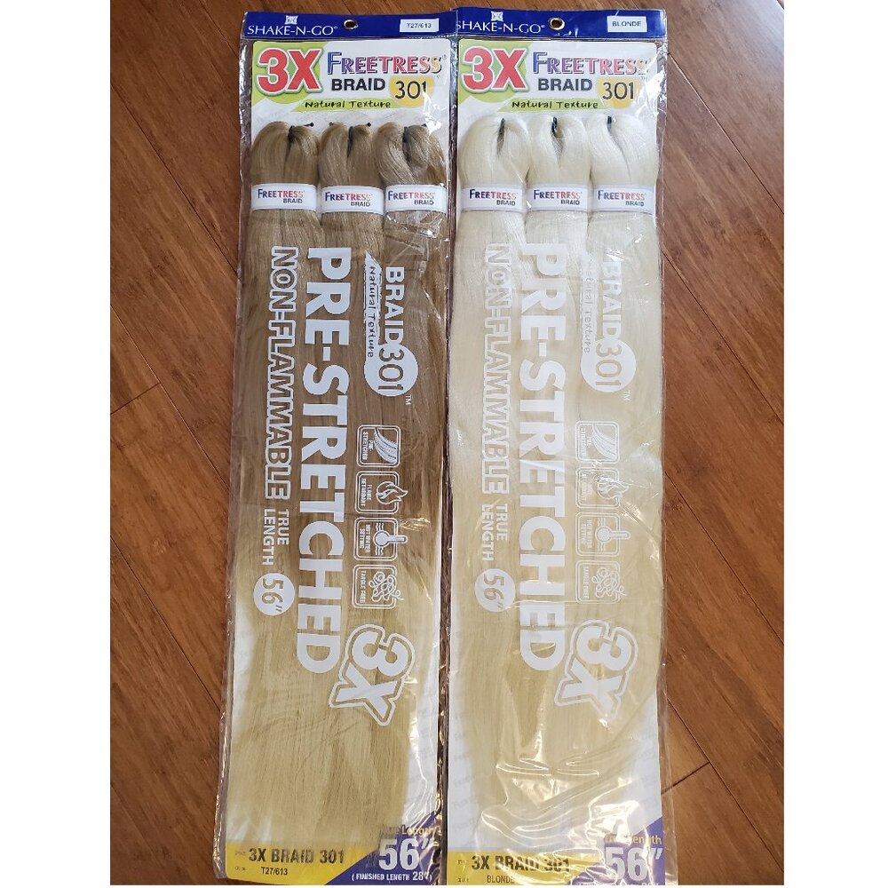 NWT Freetress Prestretched 301 Braiding Hair Bundle 56 Inches